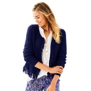 NWT Lilly Pulitzer Luanna Cardigan True Navy